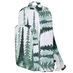 Tree Watercolor Painting Pine Forest Double Compartment Backpack