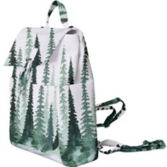 Tree Watercolor Painting Pine Forest Buckle Everyday Backpack