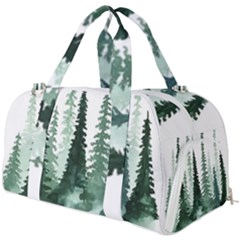 Tree Watercolor Painting Pine Forest Burner Gym Duffel Bag