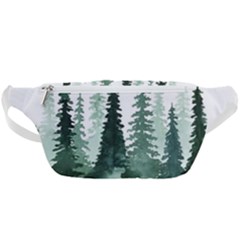 Tree Watercolor Painting Pine Forest Waist Bag 