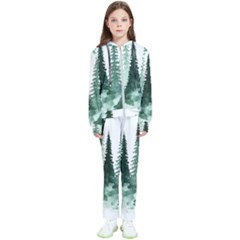 Tree Watercolor Painting Pine Forest Kids  Tracksuit