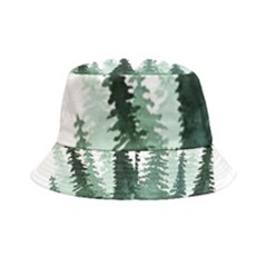 Tree Watercolor Painting Pine Forest Inside Out Bucket Hat