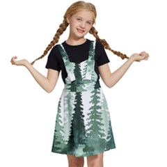 Tree Watercolor Painting Pine Forest Kids  Apron Dress