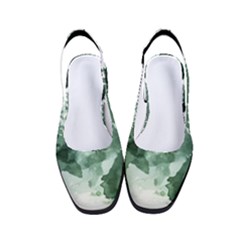 Tree Watercolor Painting Pine Forest Women s Classic Slingback Heels