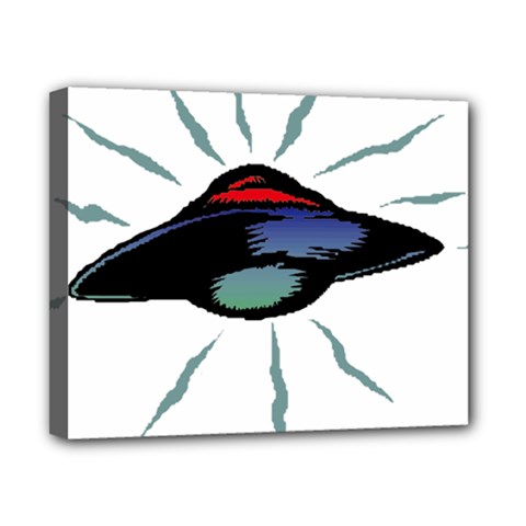 Alien Unidentified Flying Object Ufo Canvas 10  X 8  (stretched)