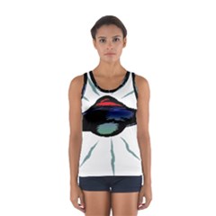 Alien Unidentified Flying Object Ufo Sport Tank Top 