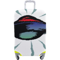Alien Unidentified Flying Object Ufo Luggage Cover (large) by Sarkoni