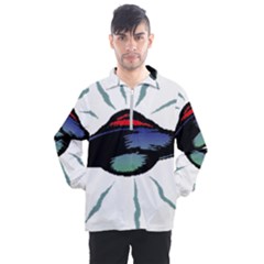 Alien Unidentified Flying Object Ufo Men s Half Zip Pullover by Sarkoni