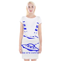 Unidentified Flying Object Ufo Alien We Are Coming Braces Suspender Skirt