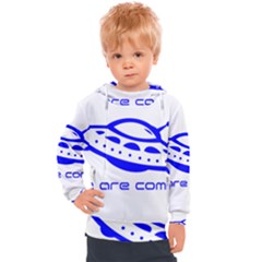 Unidentified Flying Object Ufo Alien We Are Coming Kids  Hooded Pullover by Sarkoni
