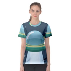 Illustration Ufo Alien  Unidentified Flying Object Women s Sport Mesh T-shirt