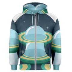 Illustration Ufo Alien  Unidentified Flying Object Men s Zipper Hoodie