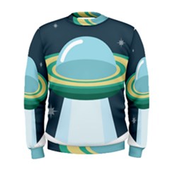 Illustration Ufo Alien  Unidentified Flying Object Men s Sweatshirt