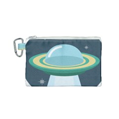 Illustration Ufo Alien  Unidentified Flying Object Canvas Cosmetic Bag (small)