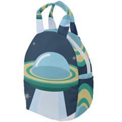 Illustration Ufo Alien  Unidentified Flying Object Travel Backpack by Sarkoni