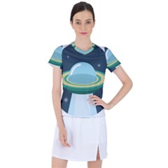 Illustration Ufo Alien  Unidentified Flying Object Women s Sports Top