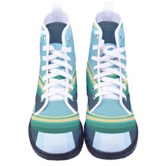 Illustration Ufo Alien  Unidentified Flying Object Men s High-top Canvas Sneakers by Sarkoni