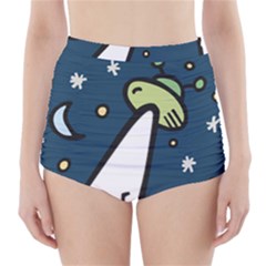 Ufo Alien Unidentified Flying Object High-waisted Bikini Bottoms