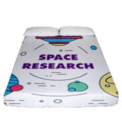 Unidentified Flying Object Ufo Space Outer Fitted Sheet (california King Size)