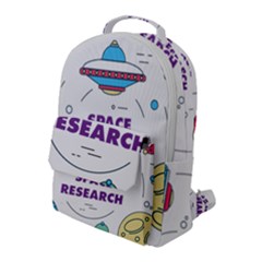 Unidentified Flying Object Ufo Space Outer Flap Pocket Backpack (large) by Sarkoni