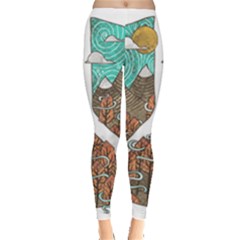 Psychedelic Art Painting Peace Drawing Landscape Art Peaceful Everyday Leggings 