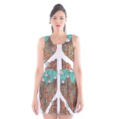 Psychedelic Art Painting Peace Drawing Landscape Art Peaceful Scoop Neck Skater Dress