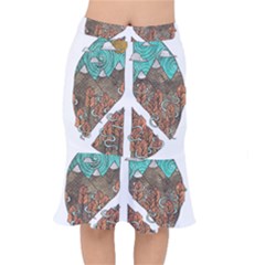 Psychedelic Art Painting Peace Drawing Landscape Art Peaceful Short Mermaid Skirt