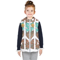 Psychedelic Art Painting Peace Drawing Landscape Art Peaceful Kids  Hooded Puffer Vest