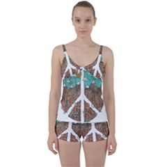 Psychedelic Art Painting Peace Drawing Landscape Art Peaceful Tie Front Two Piece Tankini