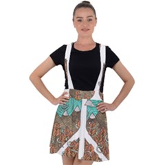 Psychedelic Art Painting Peace Drawing Landscape Art Peaceful Velvet Suspender Skater Skirt