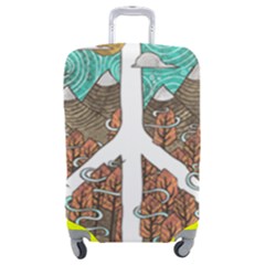Psychedelic Art Painting Peace Drawing Landscape Art Peaceful Luggage Cover (Medium)