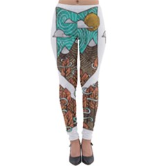 Psychedelic Art Painting Peace Drawing Landscape Art Peaceful Lightweight Velour Leggings
