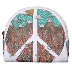 Psychedelic Art Painting Peace Drawing Landscape Art Peaceful Horseshoe Style Canvas Pouch