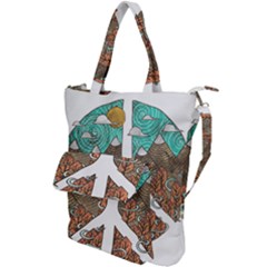 Psychedelic Art Painting Peace Drawing Landscape Art Peaceful Shoulder Tote Bag