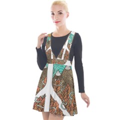 Psychedelic Art Painting Peace Drawing Landscape Art Peaceful Plunge Pinafore Velour Dress