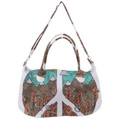 Psychedelic Art Painting Peace Drawing Landscape Art Peaceful Removable Strap Handbag by Sarkoni