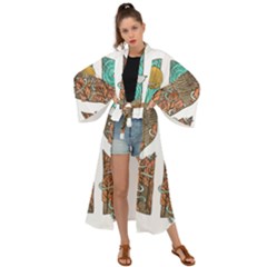 Psychedelic Art Painting Peace Drawing Landscape Art Peaceful Maxi Kimono