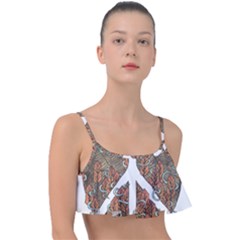 Psychedelic Art Painting Peace Drawing Landscape Art Peaceful Frill Bikini Top