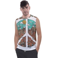 Psychedelic Art Painting Peace Drawing Landscape Art Peaceful Men s Regular Tank Top