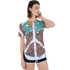 Psychedelic Art Painting Peace Drawing Landscape Art Peaceful Perpetual Short Sleeve T-Shirt