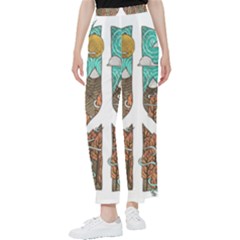 Psychedelic Art Painting Peace Drawing Landscape Art Peaceful Women s Pants 