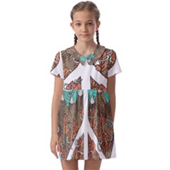 Psychedelic Art Painting Peace Drawing Landscape Art Peaceful Kids  Asymmetric Collar Dress