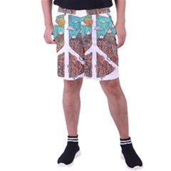 Psychedelic Art Painting Peace Drawing Landscape Art Peaceful Men s Pocket Shorts