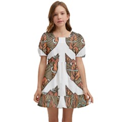 Psychedelic Art Painting Peace Drawing Landscape Art Peaceful Kids  Short Sleeve Dolly Dress