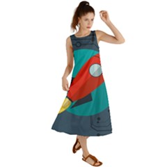 Rocket With Science Related Icons Image Summer Maxi Dress by Bedest