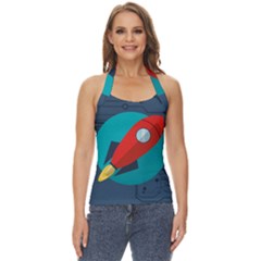 Rocket With Science Related Icons Image Basic Halter Top by Bedest
