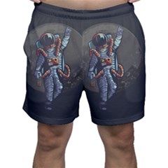 Illustration Drunk Astronaut Men s Shorts by Bedest