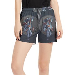 Illustration Drunk Astronaut Women s Runner Shorts by Bedest