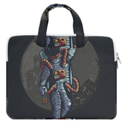 Illustration Drunk Astronaut Macbook Pro 13  Double Pocket Laptop Bag by Bedest