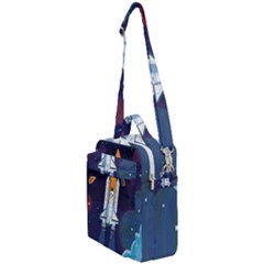 Spaceship Milkyway Galaxy Crossbody Day Bag